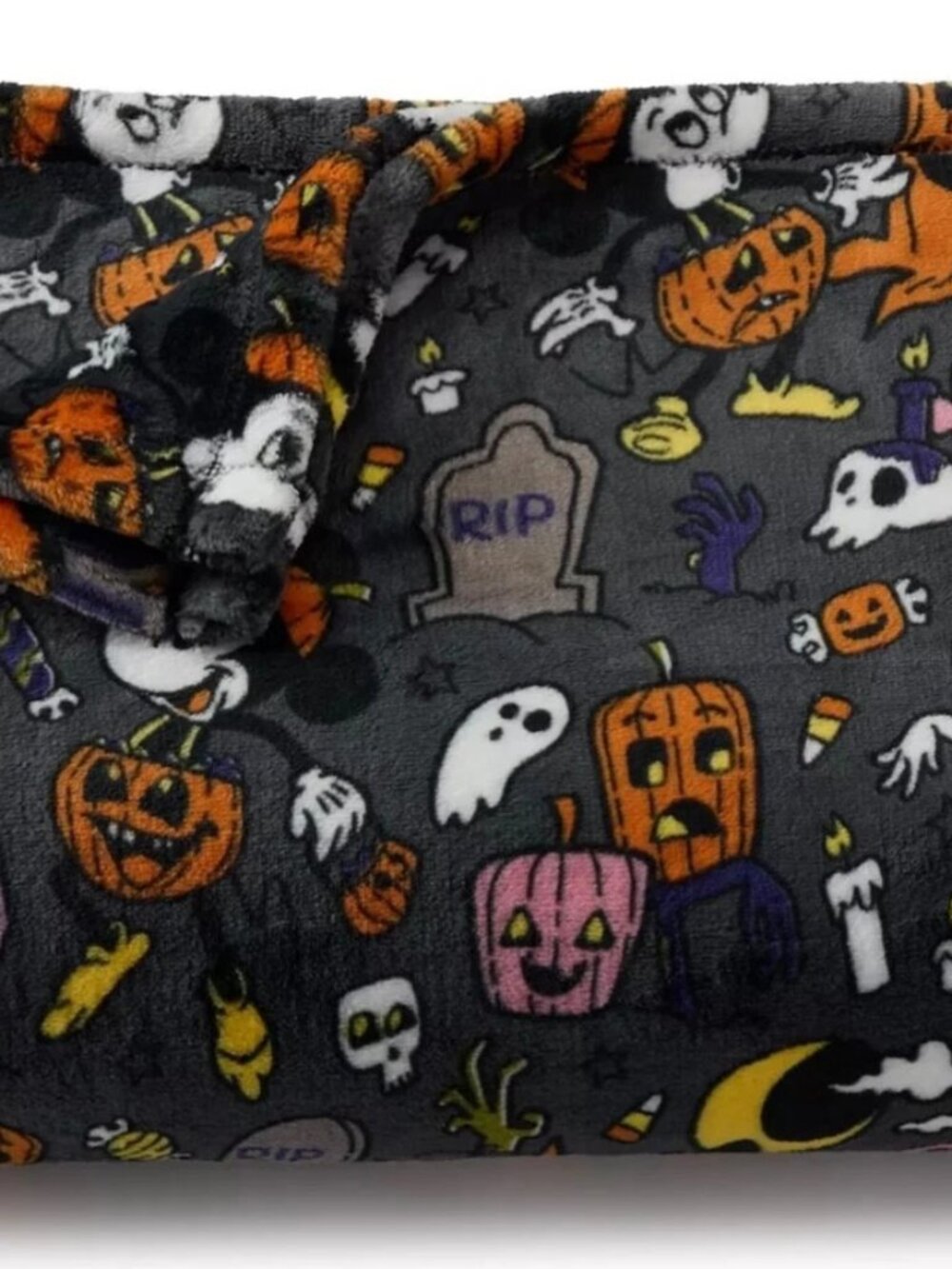 NEW MICKEY MOUSE HALLOWEEN PLUSH THROW BLANKET THE BIG ONE 5X6 FT NWT